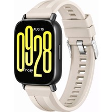 MMP Shop Xiaomi Redmi Watch 5 Active / Watch 5 Lite Uyumlu Metal Tokalı Spor Silikon Kordon