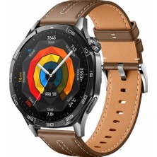 MMP Shop Huawei Watch Gt5 46MM Uyumlu Yüksek Kalite Dikiş Detaylı Metal Tokalı Pu Deri Kordon
