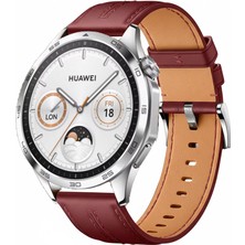 MMP Shop Huawei Watch Gt4 46MM Uyumlu Yüksek Kalite Dikiş Detaylı Metal Tokalı Pu Deri Kordon