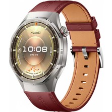 MMP Shop Huawei Watch Gt6 Pro 46MM Uyumlu Yüksek Kalite Dikiş Detaylı Metal Tokalı Pu Deri Kordon