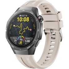 MMP Shop Huawei Watch Gt5 Pro 46MM Uyumlu Metal Tokalı Spor Silikon Kordon