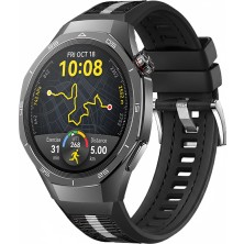 MMP Shop Huawei Watch Gt5 Pro 46MM Uyumlu Metal Tokalı Dikiş Detaylı Spor Silikon Kordon