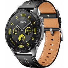 MMP Shop Huawei Watch Gt4 46MM Uyumlu Yüksek Kalite Dikiş Detaylı Metal Tokalı Pu Deri Kordon