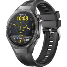MMP Shop Huawei Watch Gt5 Pro 46MM Uyumlu Metal Tokalı Spor Silikon Kordon