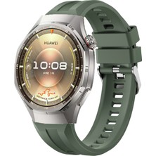 MMP Shop Huawei Watch Gt6 Pro 46MM Uyumlu Metal Tokalı Spor Silikon Kordon