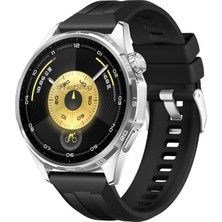 MMP Shop Huawei Watch Gt3 / Gt4 / Gt5 / Gt5 Pro / Gt6 / Gt6 Pro 46MM Uyumlu Metal Tokalı Spor Silikon Kordon