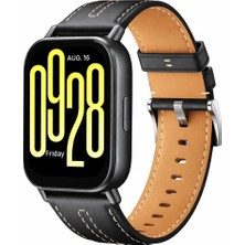 MMP Shop Xiaomi Redmi Watch 5 Active / Watch 5 Lite Uyumlu Yüksek Kalite Dikiş Detaylı Tokalı Pu Deri Kordon