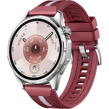 MMP Shop Huawei Watch Gt6 46MM Uyumlu Metal Tokalı Dikiş Detaylı Spor Silikon Kordon
