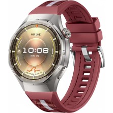 MMP Shop Huawei Watch Gt6 Pro 46MM Uyumlu Metal Tokalı Dikiş Detaylı Spor Silikon Kordon