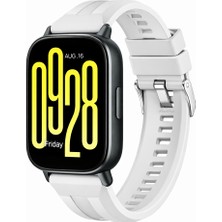 MMP Shop Xiaomi Redmi Watch 5 Active / Watch 5 Lite Uyumlu Metal Tokalı Spor Silikon Kordon