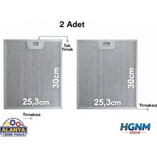 Hgnm E-Trading 2 Adet 00431222 Aspiratör Davlumbaz Filtresi 250×300 mm Beko, Bosch, Franke, 25×30 cm 9189387004 (uyumlu modeller açıklamada)