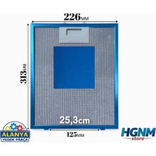 Hgnm E-Trading Davlumbaz Yağ Filtresi 226×313 mm | Alüminyum Mutfak Aspiratör Filtresi Teli (22,6 × 31,3 cm)