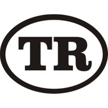 AK-SA-STR Tr Logo Oto Özel Yeni Sticker Siyah