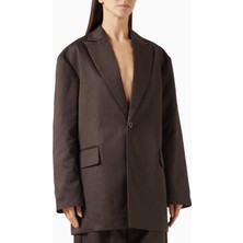 Represent Crimp Single-Breasted Blazer, Lüks Tek Düğmeli Klasik Ceket