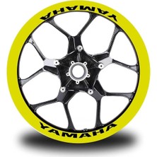 AK-SA-STR Siyah Yamaha Yazılı 8li Jant Içi Yazı Sticker Etiket