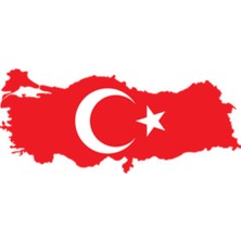 AK-SA-STR Ay Yıldız Türkiye Haritası Özel Yeni Sticker 12*6 cm