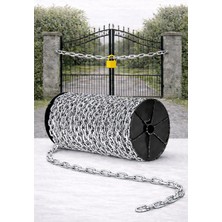 Vi Caro 13 mm Galvaniz Zincir 9 Metre Paslanmaz Çelik Sanayi Zinciri Bahçe Atölye GRADE80