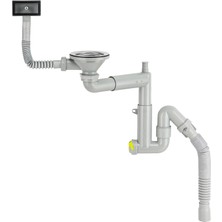 Akkon Premium Çöpmak Damlalıklı Teleskopik Lavabo ve Evye Sifonu Gider Borusu Akordiyon Plastik