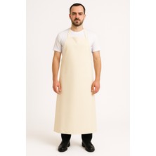 Bekiz Pu (Poliüretan) Suni Deri Bulaşıkçı Kasap Önlüğü Krem Renk 85 X 125 Uzunluk