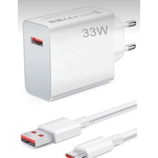 Wess 33W Hızlı Şarj Aleti USB Type-C Kablo Dahil Fast Charging