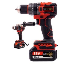 Nuspower Pro Seri 10 Pilli Çift Akülü Vidalama Çelik Mandren Kömürsüz Motor Darbeli Şarjlı Matkap