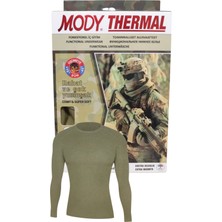 Maruf Shop Erkek Askeri Alanda Giyilmeye Uygun Haki Renk Likralı Mody Termal Üst Içlik