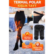 FitQueen Termal Polar Kışlık Tayt – İçi Peluş Astarlı, Yumuşacık & Sıcacık, Soğuğa Karşı Üstün Koruma Sağlayan, Günlük ve Ev Kullanımına Uygun Kadın Taytı