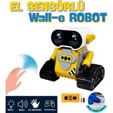 Magicway El Sensörlü Akıllı Wall-E Akıllı Robot Uzaktan Kumandalı 360° Dönen Dahili Şarjlı Işıklı Sesli Fonksiyon Interaktif Akıllı Oyuncak Robot