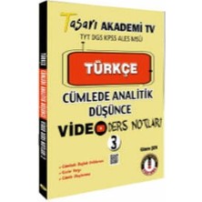 Tasarı Türkçe Cümlede Analitik Video Ders Notları 3