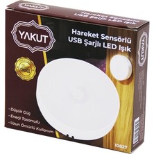 Ayder Timya SENSÖRLÜ USB ŞARJLI   BEYAZ LED  YUVARLAK LAMBA  ÇAP: 8.3CM - KALINLIK: 2CM - SENSÖR ALGILAMA =0--3MT (Timya/Go1395)  197685