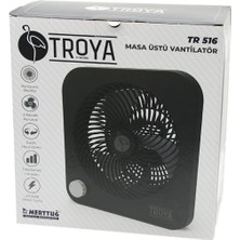 Ayder Timya MASA ÜSTÜ VANTİLATÖR FAN=22CM 3 KADEME HIZ 40W  3 PERVANE  SİYAH PLS.STAND=28X27X13CM TR-516 (Timya/Go1395)  197779