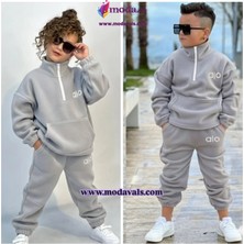 Modavals Kız Çocuk & Erkek Çocuk Alo Baskılı Traşlı Pofidik Polar Takım