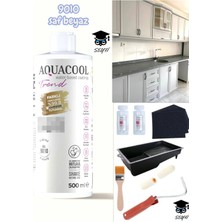Aquacool Trend Kendiliğinden Vernikli Çelik Ahşap Kapı Beyaz Eşya Mutfak Dolabı Fayans Petek Metal Boya 500 ml Set