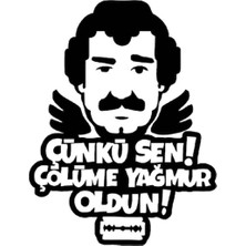 AK-SA-STR Çünki Sen Çölüme Yağmur Oldun Oto Özel Yeni Sticker Siyah 20*15 cm