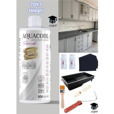 Aquacool Trend Kendiliğinden Vernikli Çelik Ahşap Kapı Beyaz Eşya Mutfak Dolabı Fayans Petek Metal Boya 500 ml Set