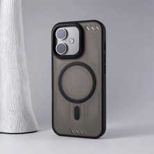 Apple iPhone 17 Uyumlu Kılıf Zebana Vault Silikon Kılıf (Kablosuz Şarj Destekli) Siyah