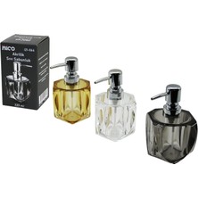 Ayder Timya TOMBUL KARE - 4-KALPLİ GÖVDE  ŞEFFAF - RENKLİ   AKRİLİK - MİKA KRİSTAL  SIVI SABUNLUK  220ML (Timya/Go1395)  198359
