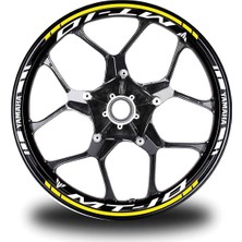 AK-SA-STR Beyaz Honda Rrr Takım Jant Sticker Etiket