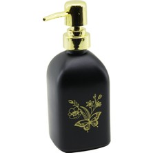 Ayder Timya CAM KARE - SİYAH ŞİŞE--SARI KELEBEK-ÇiÇEK DESEN SIVI SABUNLUK 400ML GOLD PLASTİK POMPA (Timya/Go1395)  198370