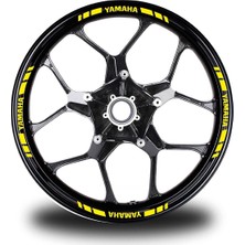 AK-SA-STR Yamaha Yazılı Kısa Dış Şerit 16'lı Tek Renk Jant Sticker Modeli