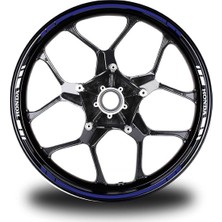 AK-SA-STR Yazısız Uzun  Honda Yazılı Kısa Kesikli 16 Lı Çift Renk Jant Sticker Etiket