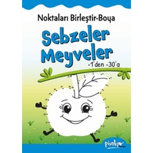 Pinokyo Yayınları Noktaları Birleştir-Boya Sebzeler-Meyveler-1’den 30’a