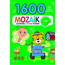 0-6 Yaş Yayınları 1600 Mozaik Çıkartmalı Boyama Kitabım Yeşil Kitap