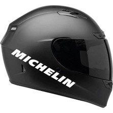 AK-SA-STR Tek Renk Michelin (Michelin Helmet Stickers) Kask Sticker Etiket Modeli