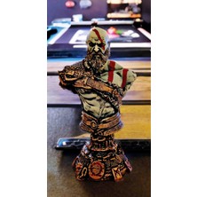 Lemonade Concept God Of War Kratos Büst Figür (30 Cm) - Reçine Mermer Tozu Karışımı - El Boyaması Koleksiyon Heykeli