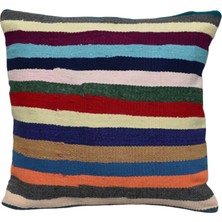 Kilim Antik El Dokuma Dekoratif Kilim Kırlent Yastık Kılıfı 1423 - Yeni - Çok Renkli