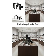 30 Parça Pleksi Siyah Kademeli Ayakkabı Rafı & Ayakkabı Teşhir Standı & Organizer Raf