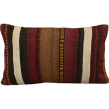 Zehra Abla Halı Yeni El Dokuma Dekoratif Lumbar Kilim Kırlent Yastık Kılıfı 6843