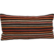 Zehra Abla Halı Yeni El Dokuma Dekoratif Lumbar Kilim Kırlent Yastık Kılıfı 6852