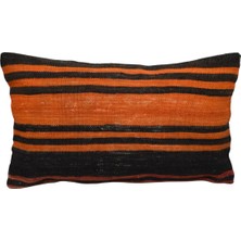 Zehra Abla Halı Yeni El Dokuma Dekoratif Lumbar Kilim Kırlent Yastık Kılıfı 6845